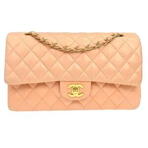 Chanel Timeless - Classic Double Flap Quilted Lambskin Pink Leather Shoulder Bag